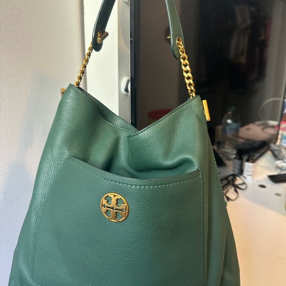 Tory Burch Green Leather Shoulder Bag - Picture 2 of 9